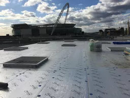 Recticel Eurothane Eurodeck flat roof board installed.jpg