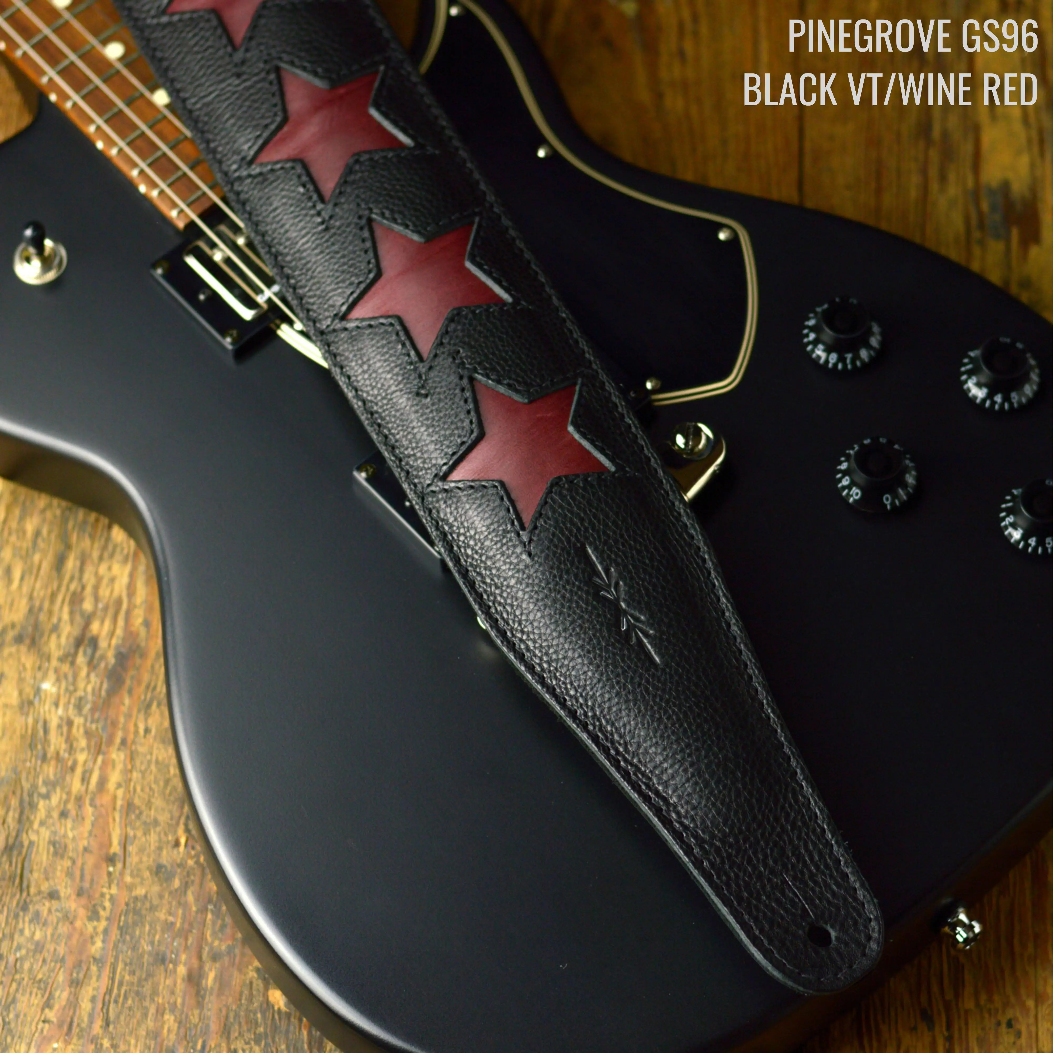 Pinegrove GS96 black wine guitar strap ANNO DSC_0362.jpg