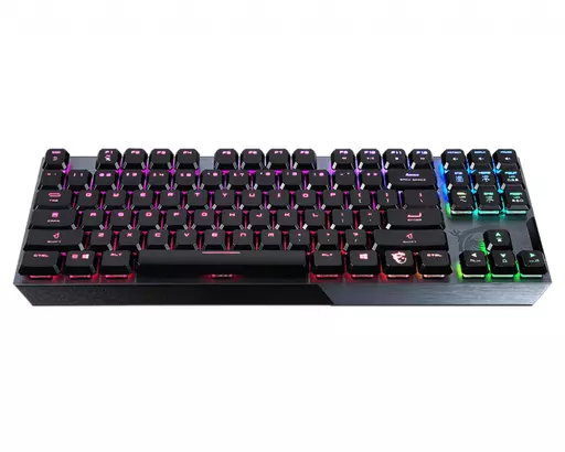 MSI VIGOR GK50 LOW PROFILE TKL Mechanical Gaming Keyboard 'UK-Layout, KAILH Low-Profile Switches, Multi-Layer RGB LED Backlit, Tactile, Floating Key Design, Center'