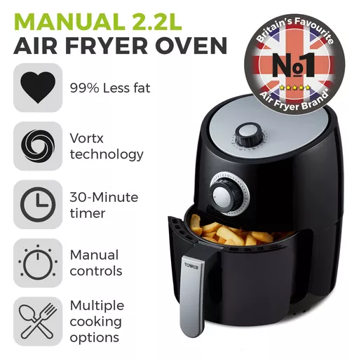 1000W 2.2 Litre Manual Air Fryer