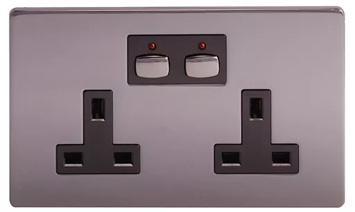 EnerGenie MIHO021 socket-outlet Black, Nickel