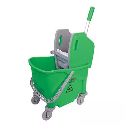 25 LTR MOBILE BUFFALO MOP BUCKET & WRINGER GREEN