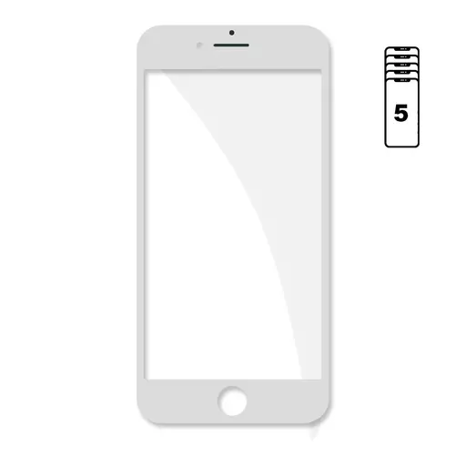 4-in-1 Digitizer (Glass + Frame + Digitizer + OCA + Polarizer) (5 Pack) (CERTIFIED) (White) - For iPhone 7 Plus