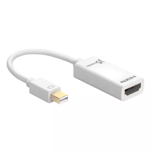 j5create JDA159 mini DisplayPort™ to 4K HDMI™ Adapter, White