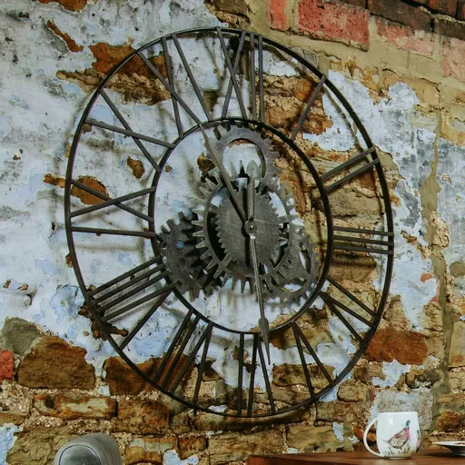 Cogs Metal Frame Wall Clock