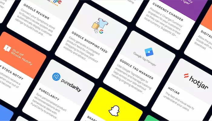 Feature Image a collage of platforms and tools that integrate with Symphony Commerce