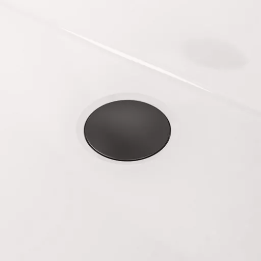 Bath Waste Cover for Freestanding Baths - Matt Black