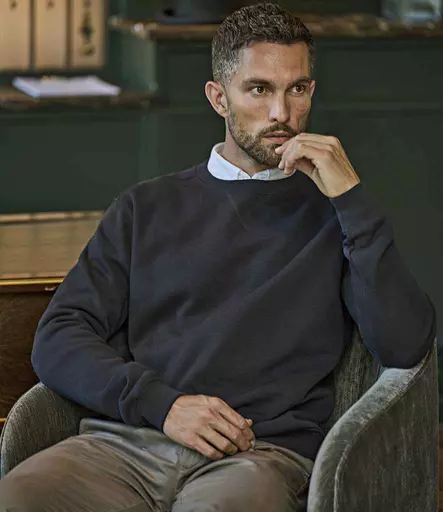 Tee Jays Ribbed Interlock Crew Neck Sweatshirt