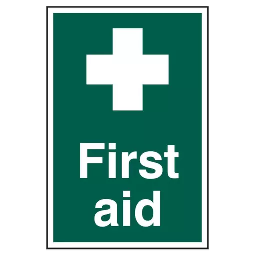 ASEC `First Aid` 200mm x 300mm PVC Self Adhesive Sign