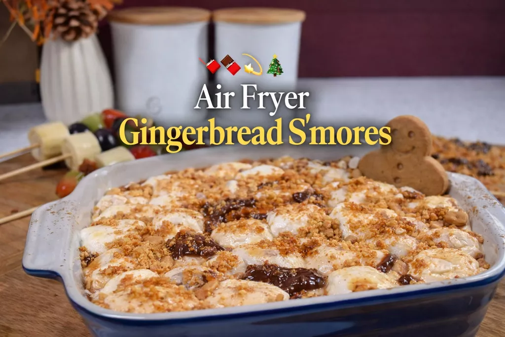 Air Fryer Gingerbread S'mores