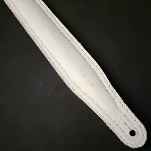 SOLD! GS61 White Padded Guitar Strap - second