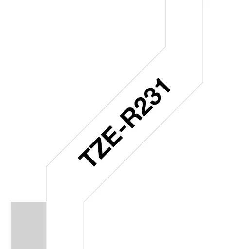 Brother TZE-R231 DirectLabel black on white non adhesive textil 12mm x 4m for Brother P-Touch TZ 3.5-18mm/6-12mm/6-18mm/6-24mm/6-36mm