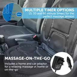 Massage seat cushion outlet with heat