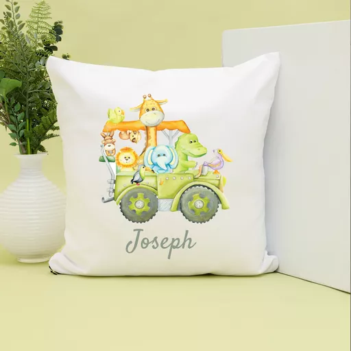 Personalised Jungle Animal Cushion