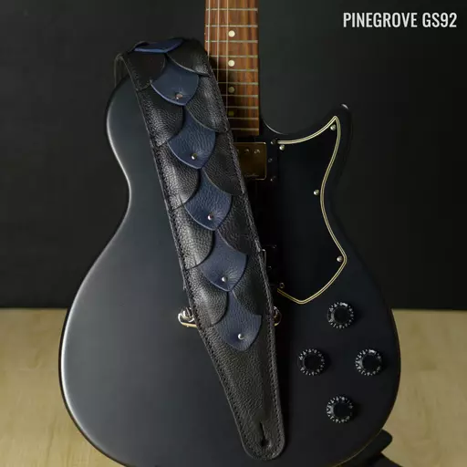 GS92 Dragon Skin Guitar Strap - Blue & Black