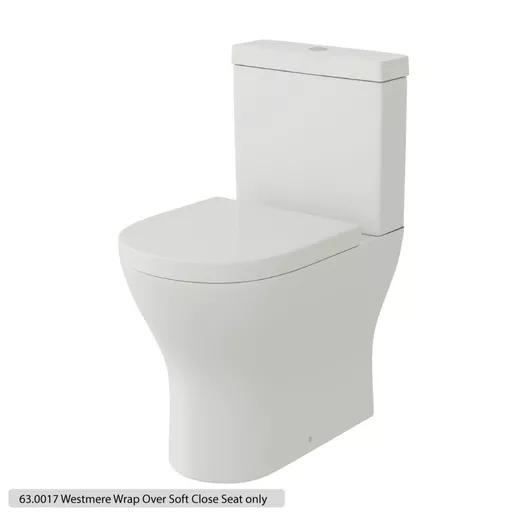Westmere Soft Close Wrap Over Toilet Seat - White