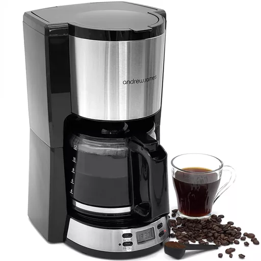 Andrew James 1.5L Drip Coffee Maker with Plastic Coffee Spoon