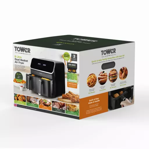 Tower Vortx 8L Dual Basket Air Fryer T17097 - Expert Portlaoise