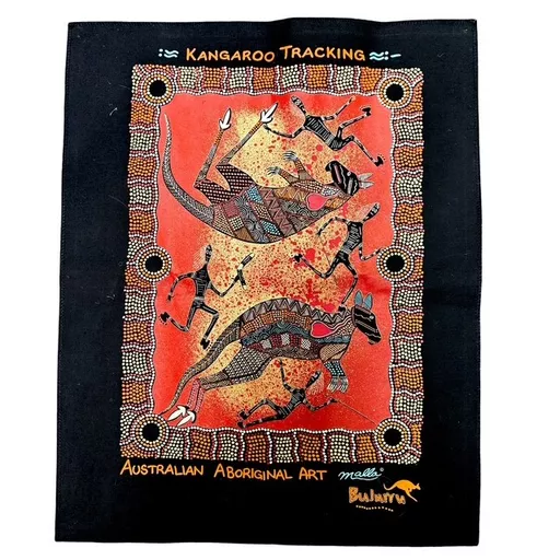 Bulurru Aboriginal Art Print - Kangaroo Tracking