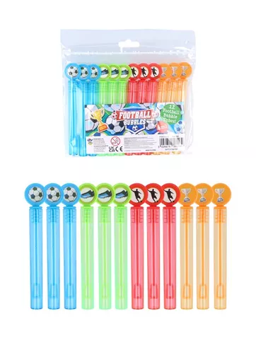 Football Mini Bubble Tubes - Pack of 12