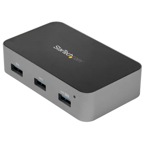 StarTech.com 4 Port USB C Hub with Power Adapter - USB 3.1/3.2 Gen 2 (10Gbps) - USB Type C to 4x USB-A - Self Powered Desktop USB Hub with Fast Charging Port (BC 1.2) - Desk Mountable~4 Port USB C Hub with Power Adapter - USB 3.2 Gen 2 (10Gbps) - USB Type