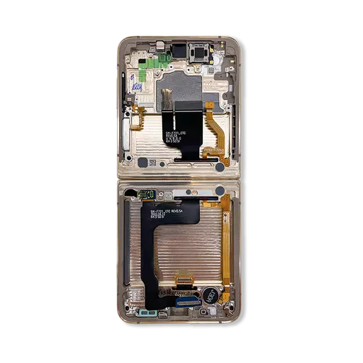 Inner OLED Screen Assembly (Service Pack) (Gold) - Galaxy Z Flip-4 5G (2022) (F721)