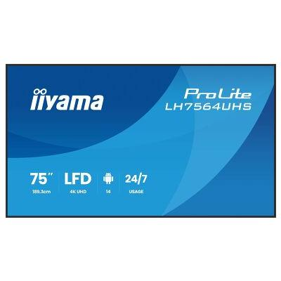 Photos - Television Iiyama 75"" PROLITE LH7564UHS-B1AG Commercial Display 