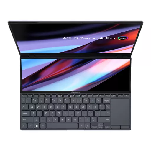 ASUS ZenBook Pro 14 Duo OLED UX8402ZA-M3033W i7-12700H Notebook 36.8 cm (14.5") Touchscreen 2.8K Intel® Core™ i7 16 GB LPDDR5-SDRAM 512 GB SSD Wi-Fi 6E (802.11ax) Windows 11 Home Black