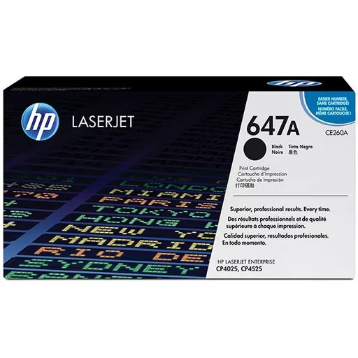 HP 647A (CE260A) Black Original LaserJet Toner Cartridge (8500 Yield)