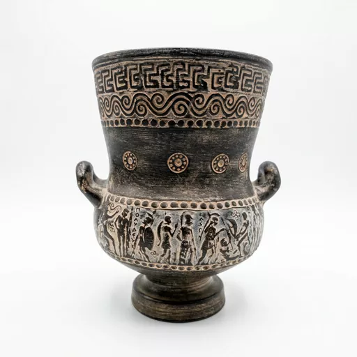 Ancient Greek Style Carved Krater
