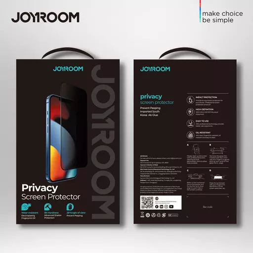 Joyroom - JR-PF602 Premium Tempered Glass Screen Protector (Privacy) - For iPhone 12 / 12 Pro