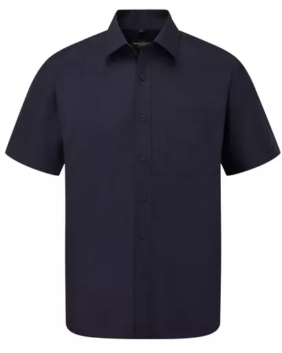 Men's Short Sleeve Polycotton Easy Care Poplin Shirt