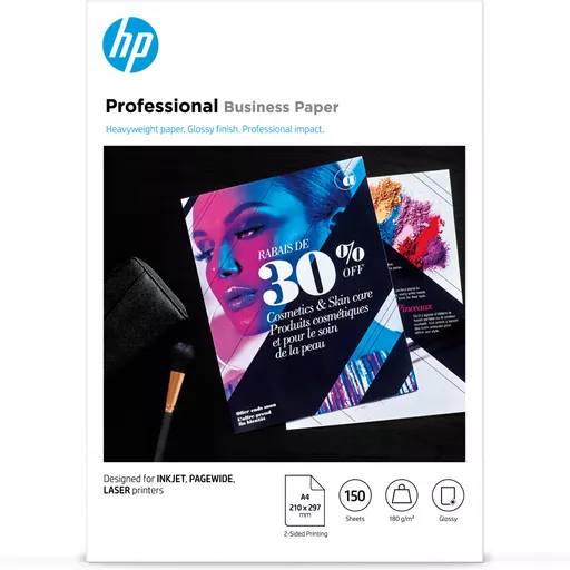 HP Professional Multi-use Glossy FSC Papers 180 gsm-150 sht/A4/210 x 297 mm