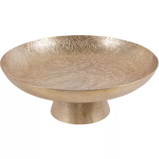 Laura Ashley Winspear Gold Leaf Embossed Round Footed Bowl