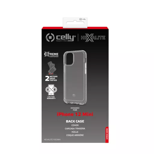 Celly HEXALITE1003WH mobile phone case 13.7 cm (5.4") Cover Transparent