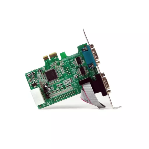 StarTech.com 2-port PCI Express RS232 Serial Adapter Card - PCIe RS232 Serial Host Controller Card - PCIe to Dual Serial DB9 Card - 16550 UART - Expansion Card - Windows & Linux