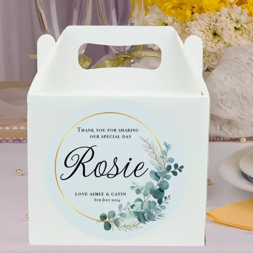 Children's Wedding Activity Box with Eucalyptus Design