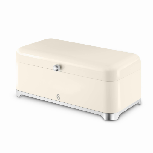 Swan Solace 16L Bread Bin With Lift Up Hinged Lid, Cream - Image 3