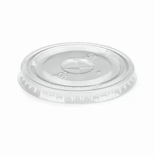7OZ CLEAR RPET FLAT COLD CUP LID WITH STRAW SLOT - (1X2000)