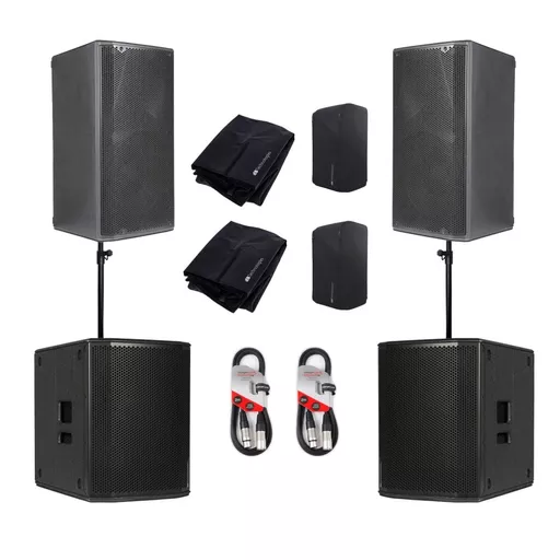 dB Technologies Opera 12 & SUB 615 PA System & Covers Bundle
