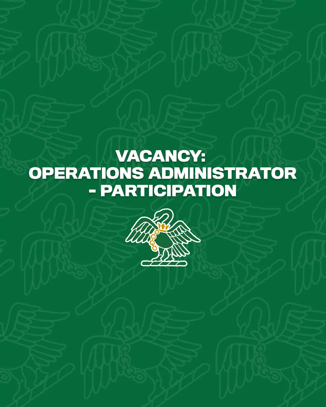 ROLE VACANCY: Operations Administrator - Participation