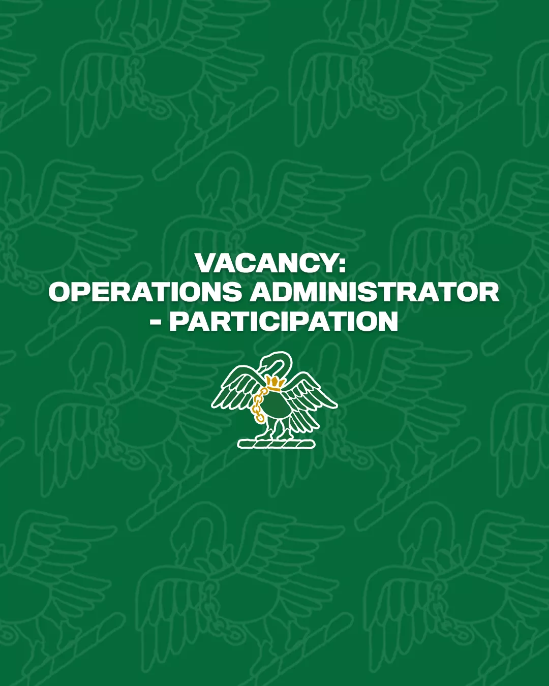 ROLE VACANCY: Operations Administrator - Participation