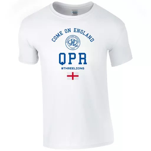 Queens Park Rangers FC Come On England Adult T-Shirt (White)