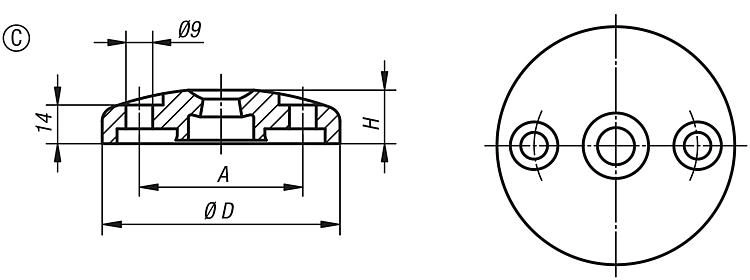 Swivel Plate. 100mm Diameter. Stainless Steel. Compatible With Spindle K0427.