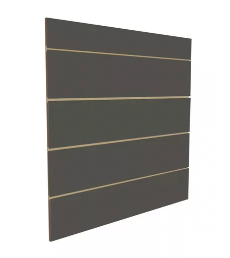 10 x Graphite Slatwall Panels - 1.2m x 1.2m
