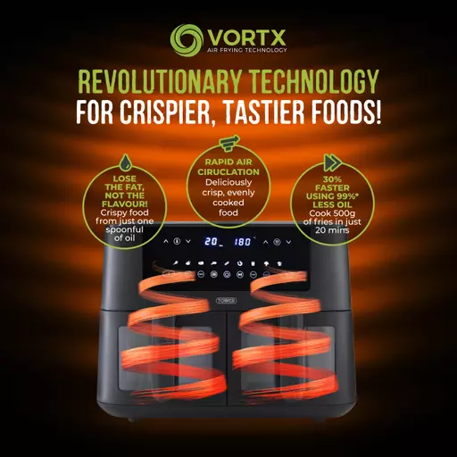 Tower Vortx Dual Basket Air Fryer - 8L – Topline Group