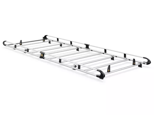 Nissan NV400 2010-2021 L4, H2 Twin Rear Doors - ULTI Rack+ (Aluminium) - 9 Bar Roof Rack