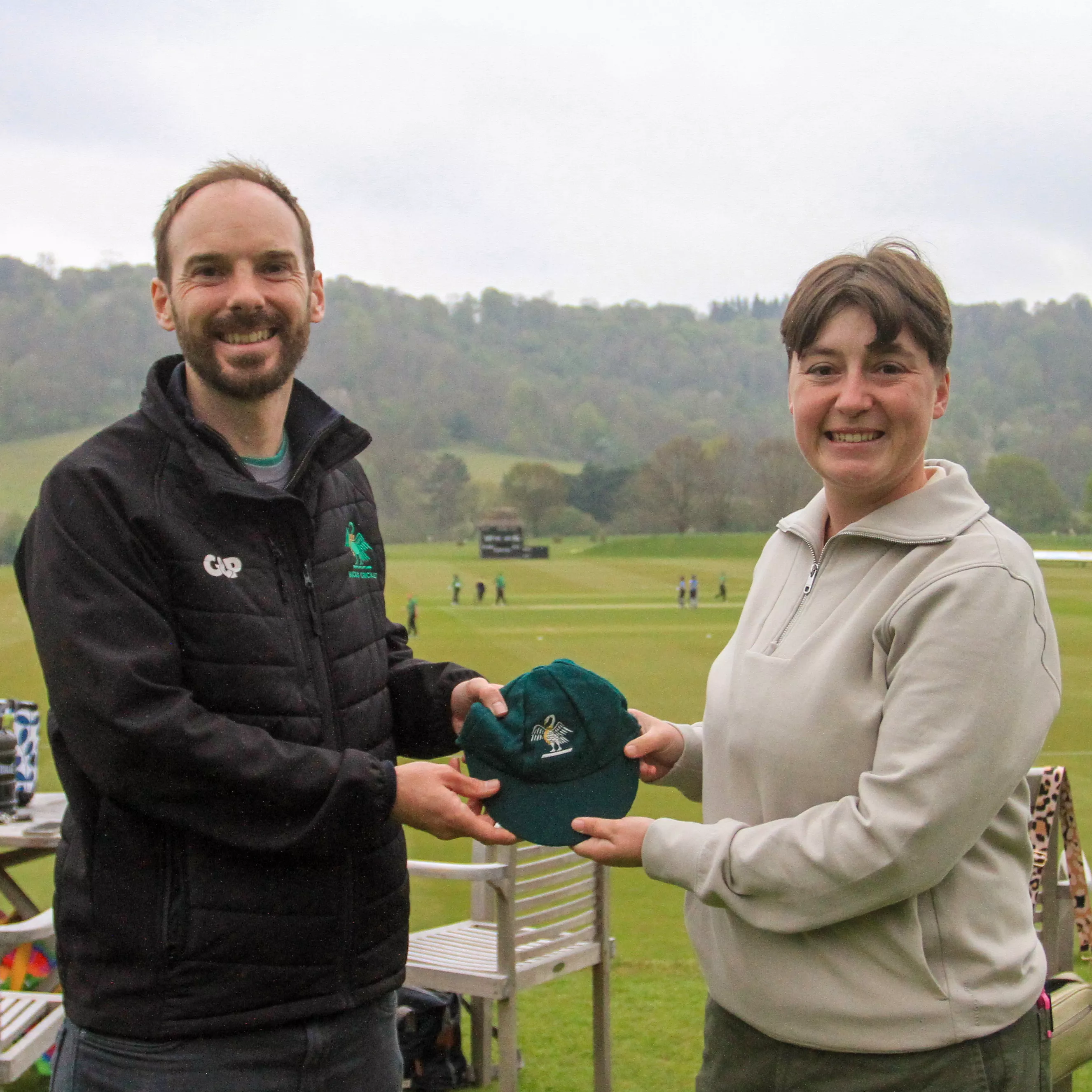Bucks Cricket Cap Presented To Anna Harris