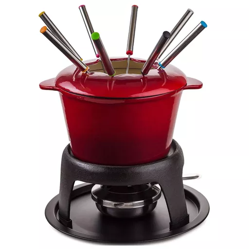 Fondue Set Non Electric Red