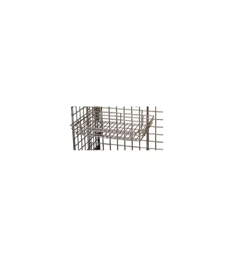 Chrome Gridwall Wire Basket - 60cm x 38cm